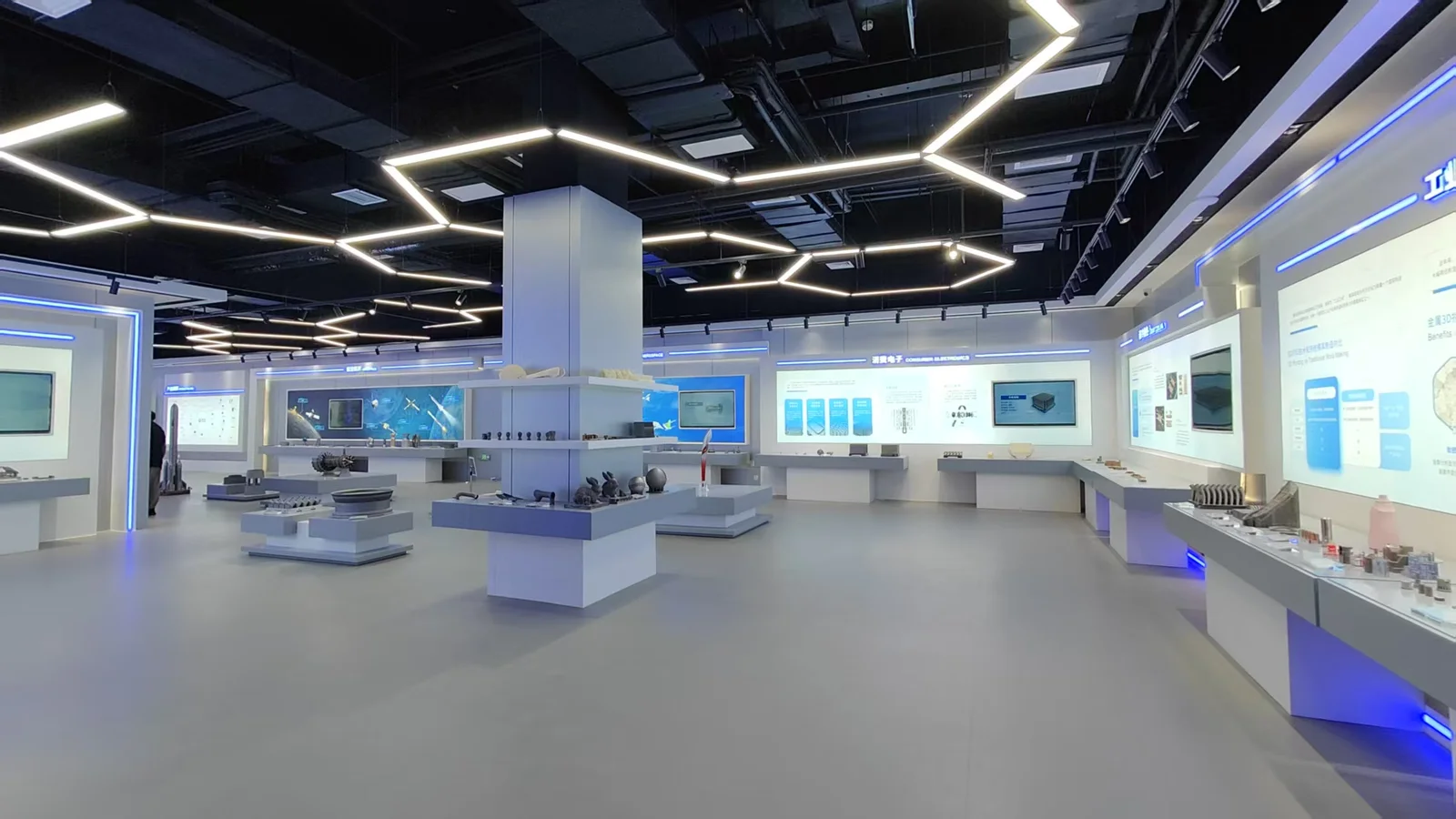 易加三维企业展厅展墙与空间布局